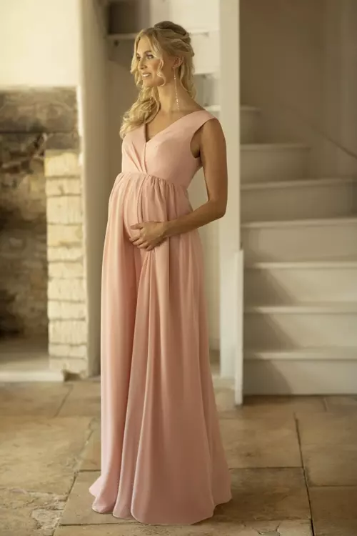 Mauve maternity bridesmaid online dress